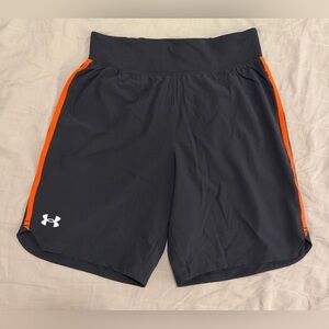 Under Armour • Black/Orange UA Launch Elite 9” Shorts • Size Men’s S